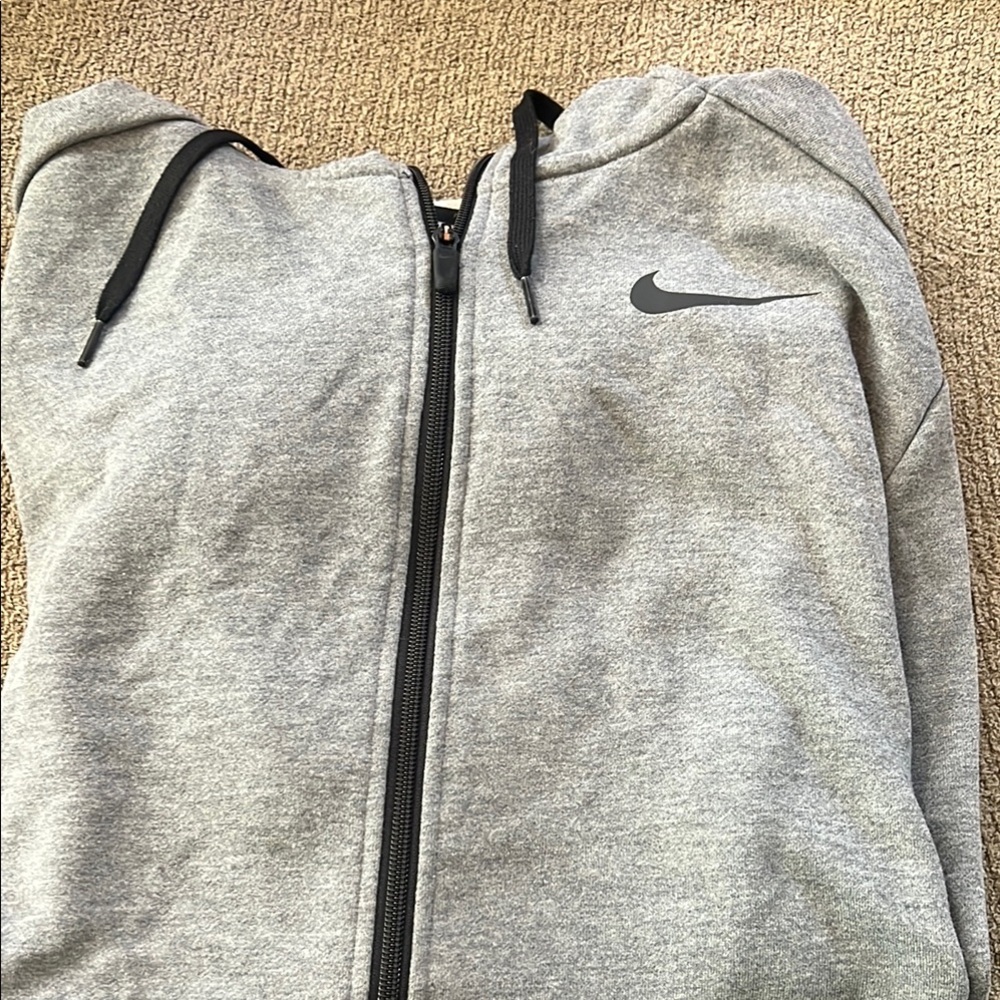 Nike Heather Gray Full-Zip Hoodie